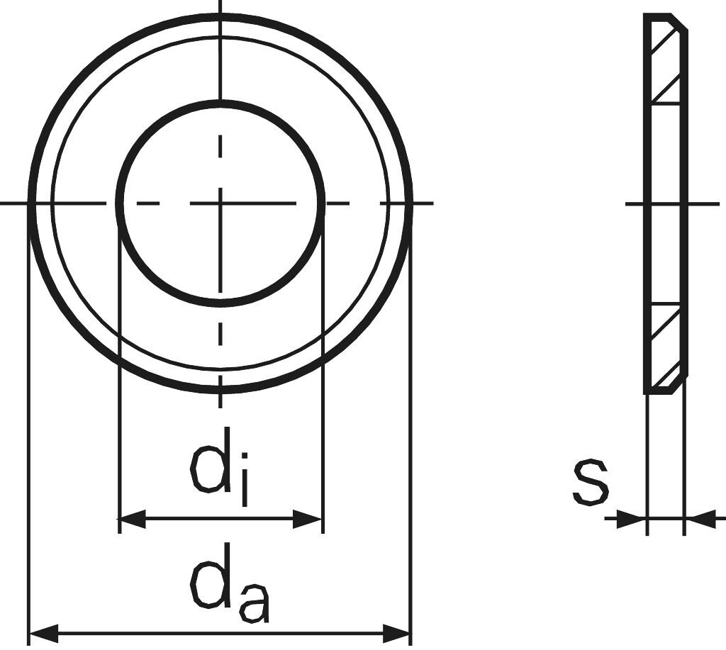 DIN 125  B  5,3  140HV verzinkt